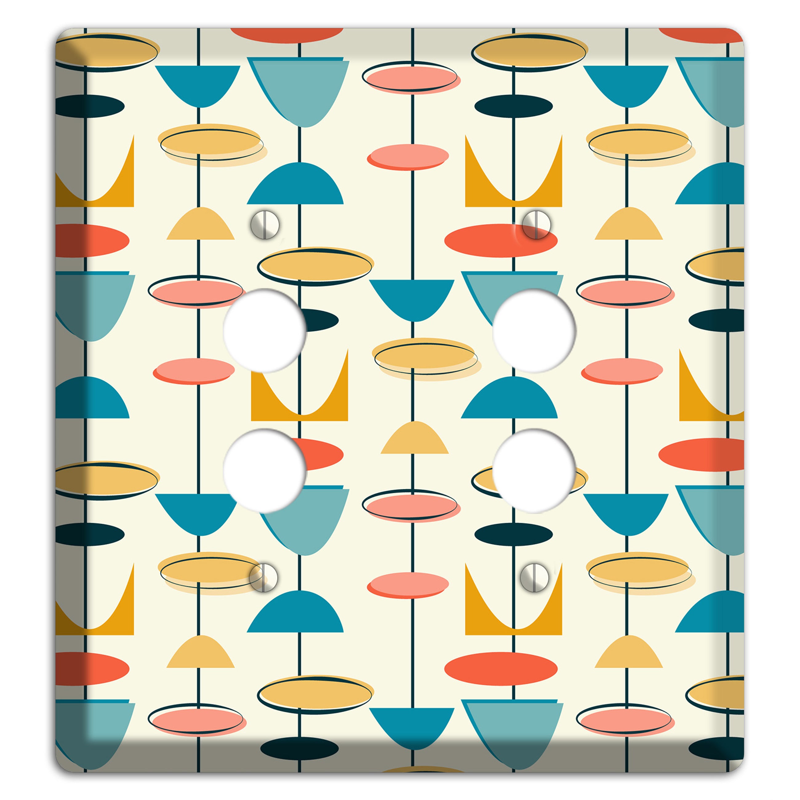 Retro Shapes 2 Pushbutton Wallplate