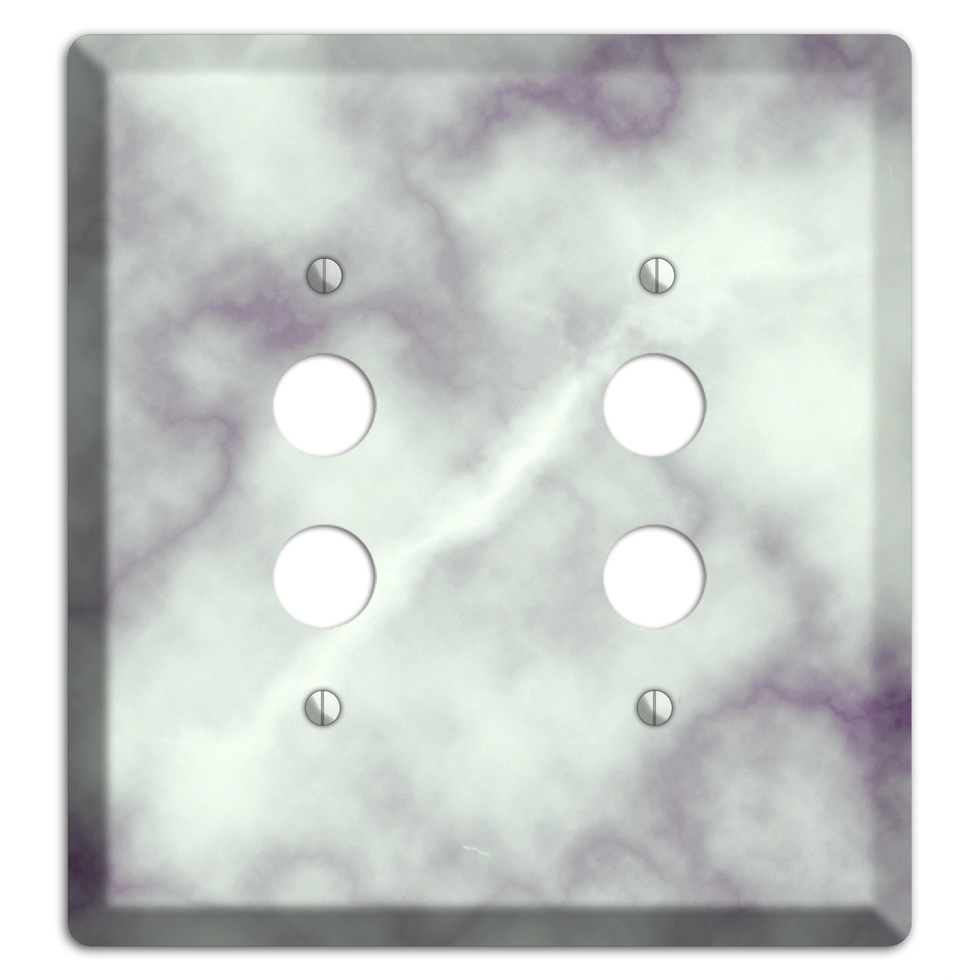 Gray Nurse Marble 2 Pushbutton Wallplate