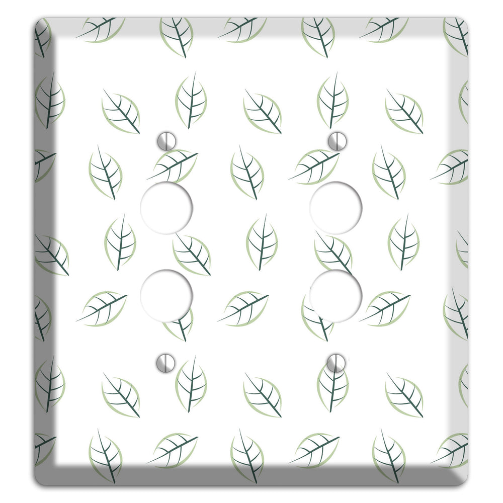 Leaves Style DD 2 Pushbutton Wallplate