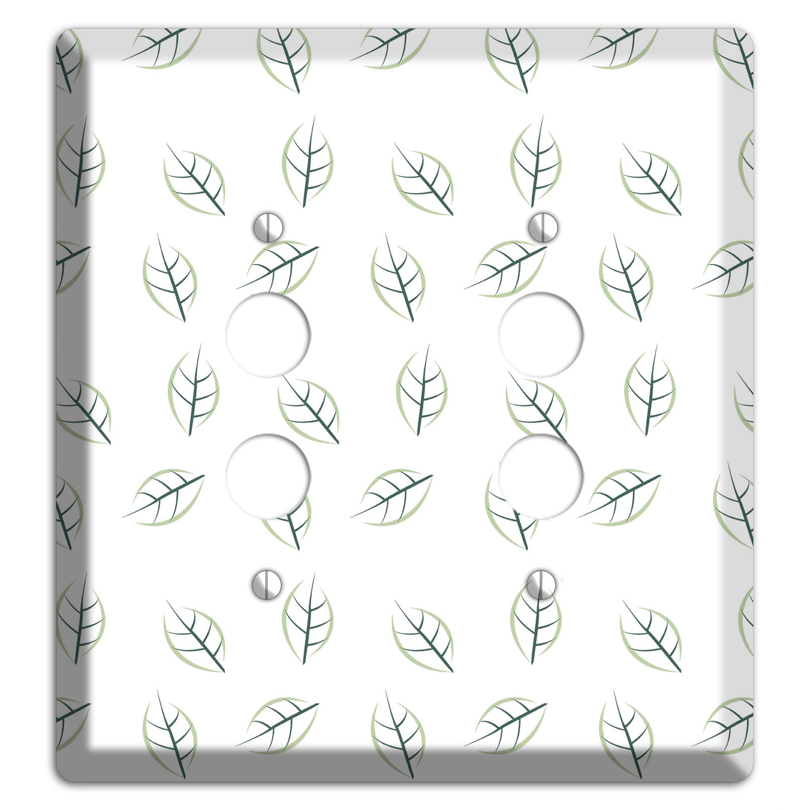 Leaves Style DD 2 Pushbutton Wallplate