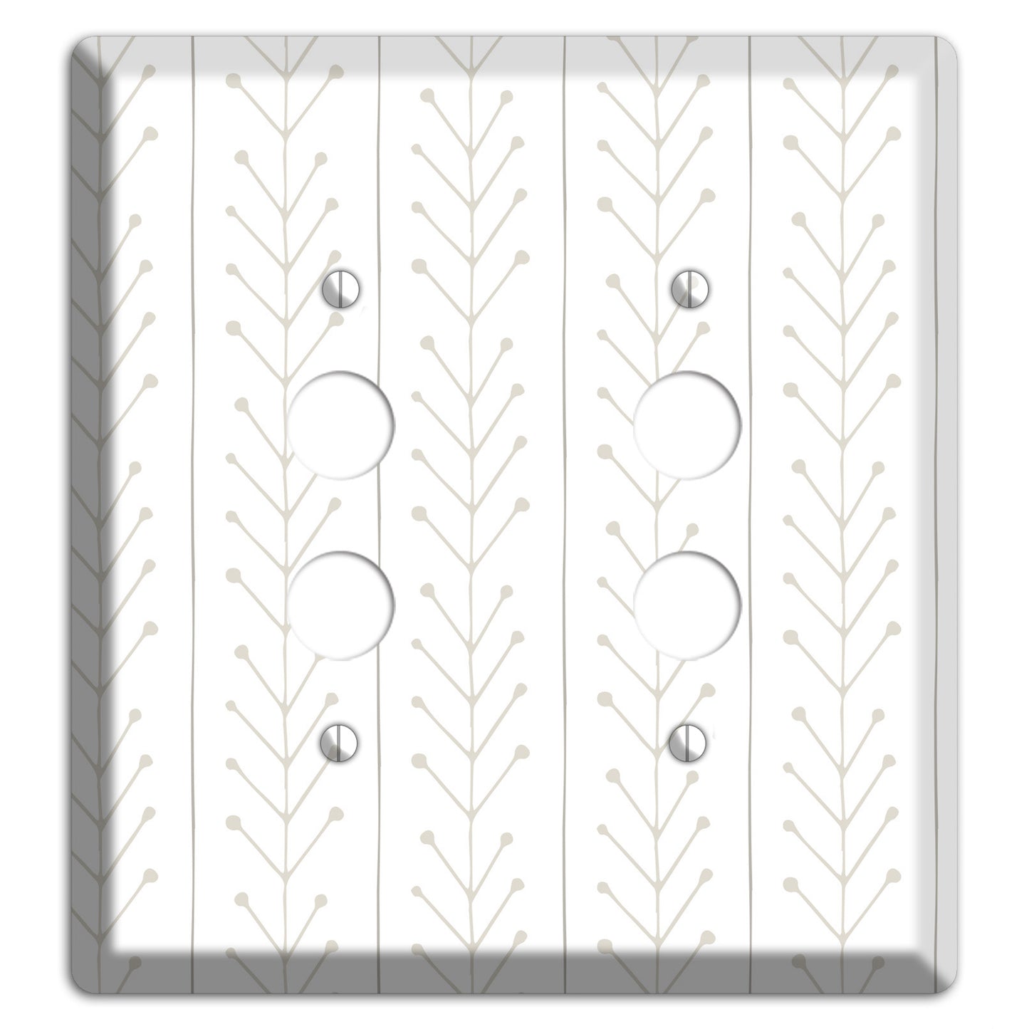 Simple Scandanavian Style F 2 Pushbutton Wallplate