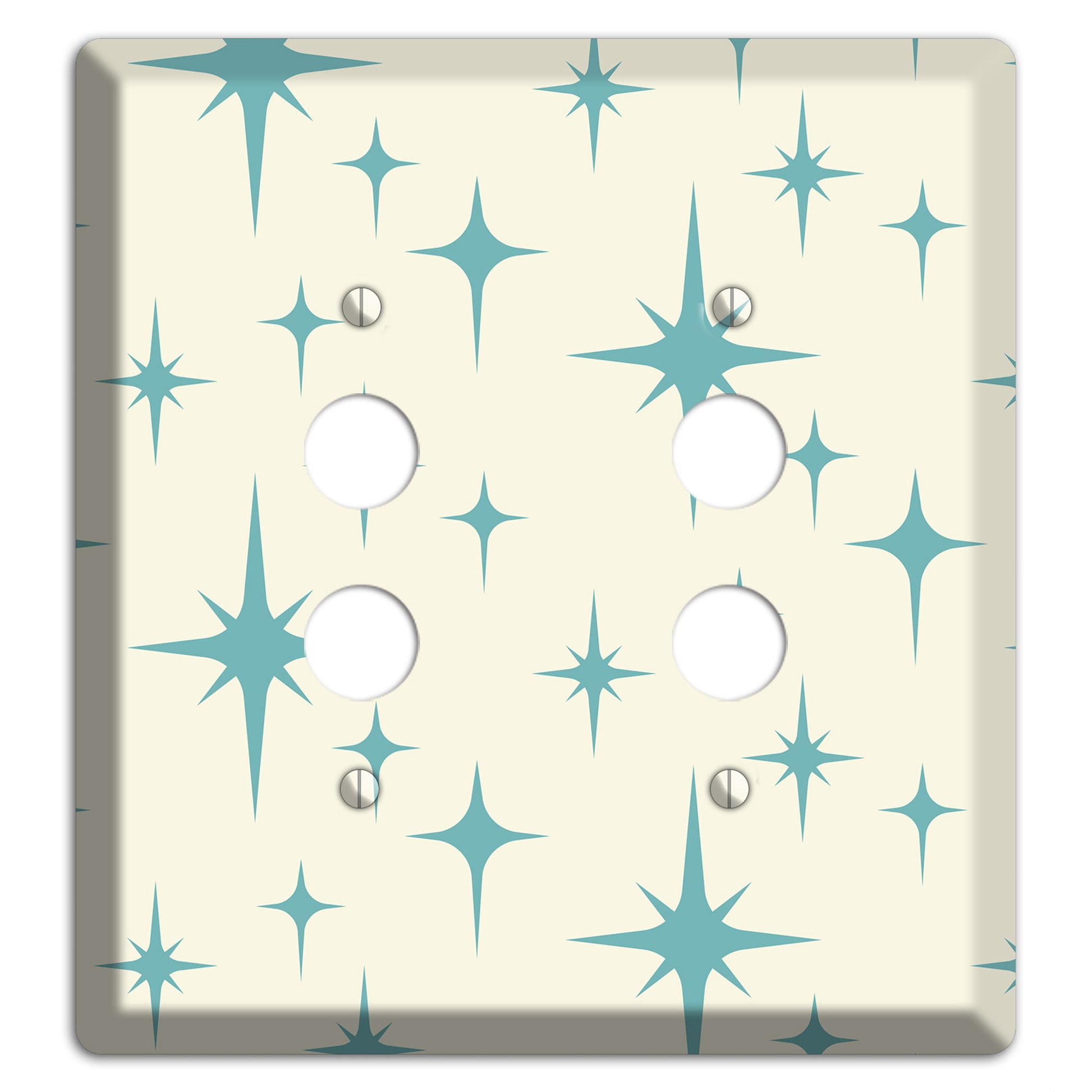 Yellow Atomic Star 2 Pushbutton Wallplate