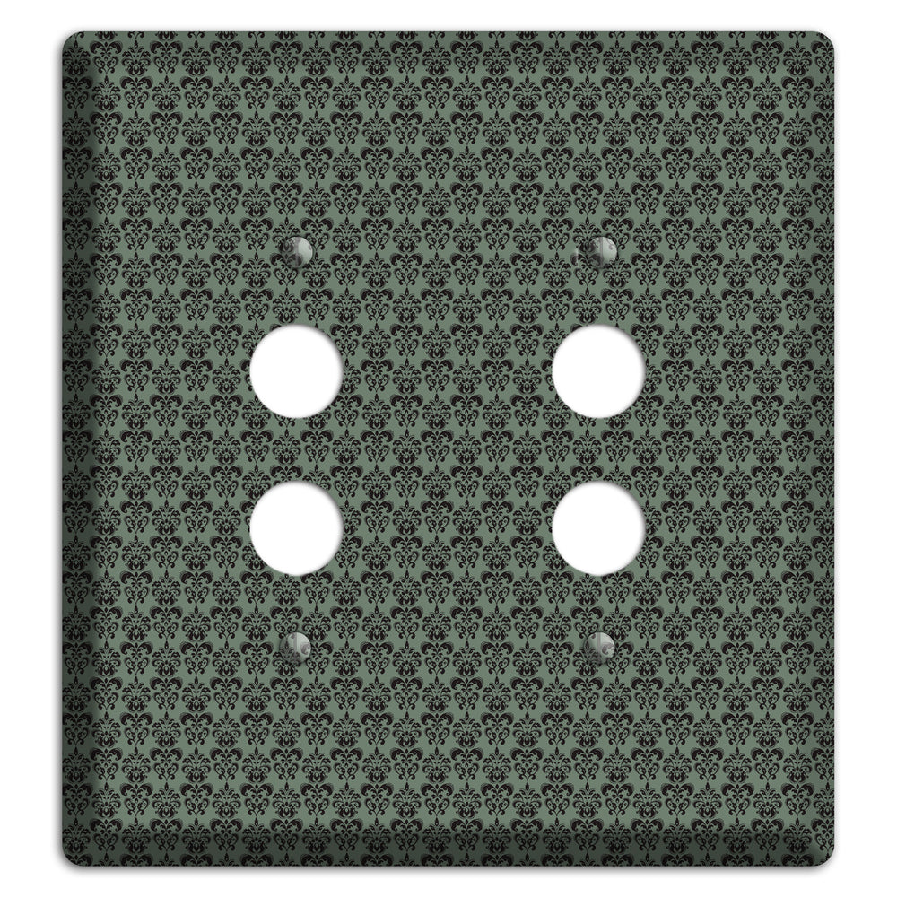 Moss Tiny Cartouche Half Drop 2 Pushbutton Wallplate
