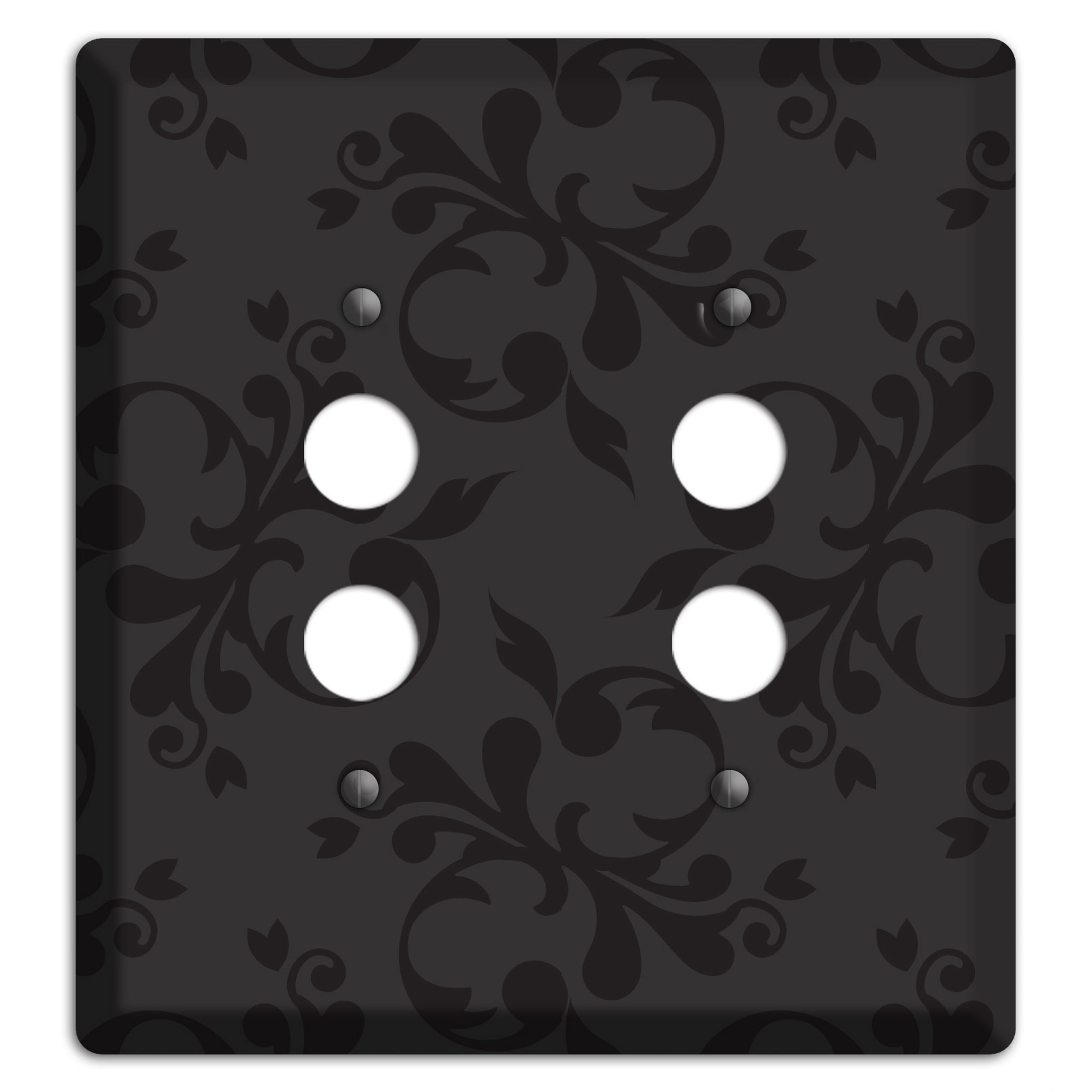 Black Victorian Toile 2 Pushbutton Wallplate