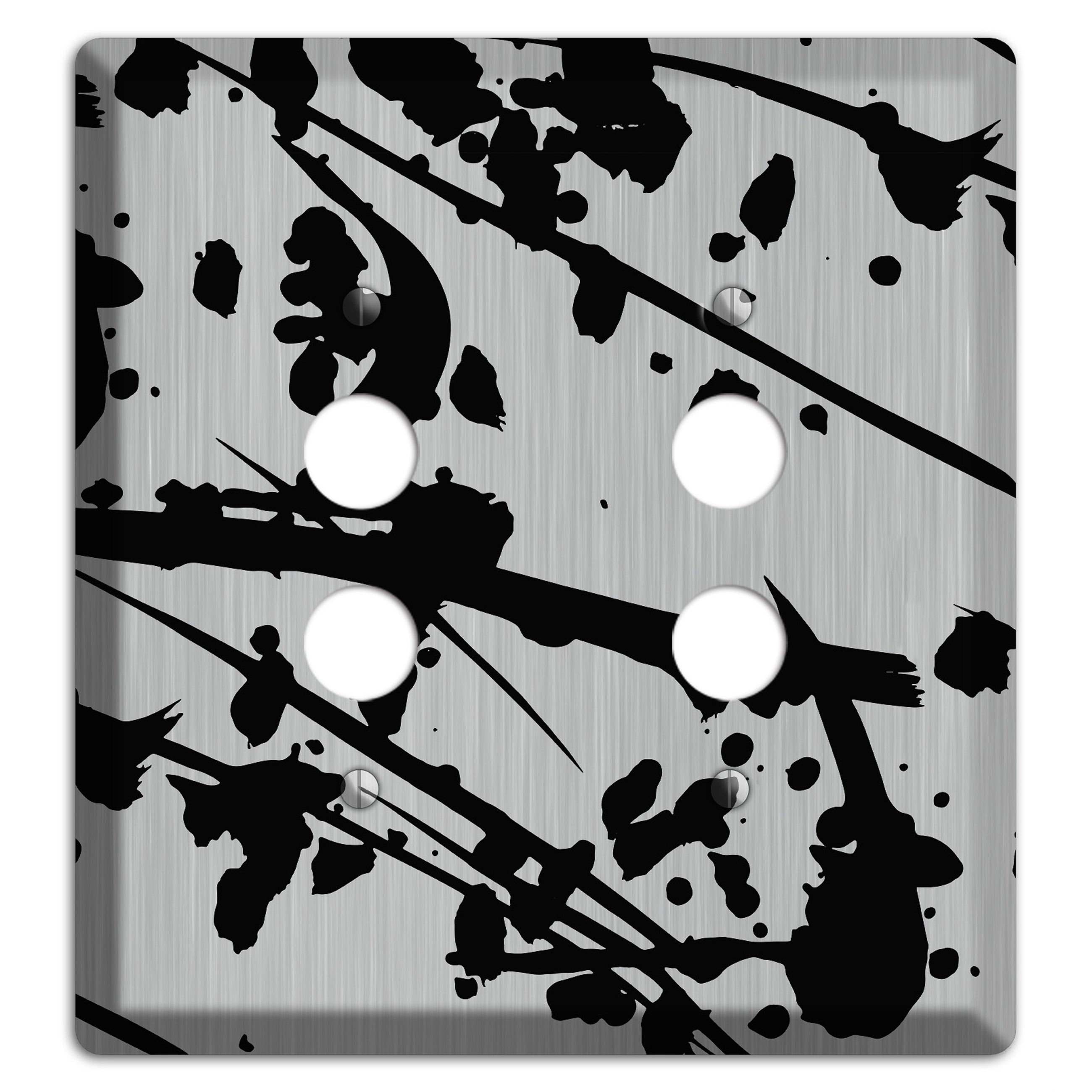 Ink Splash 6 Stainless 2 Pushbutton Wallplate