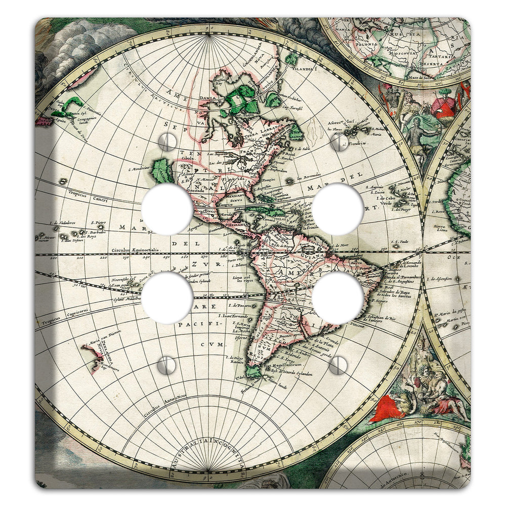 Global Map 2 Pushbutton Wallplate