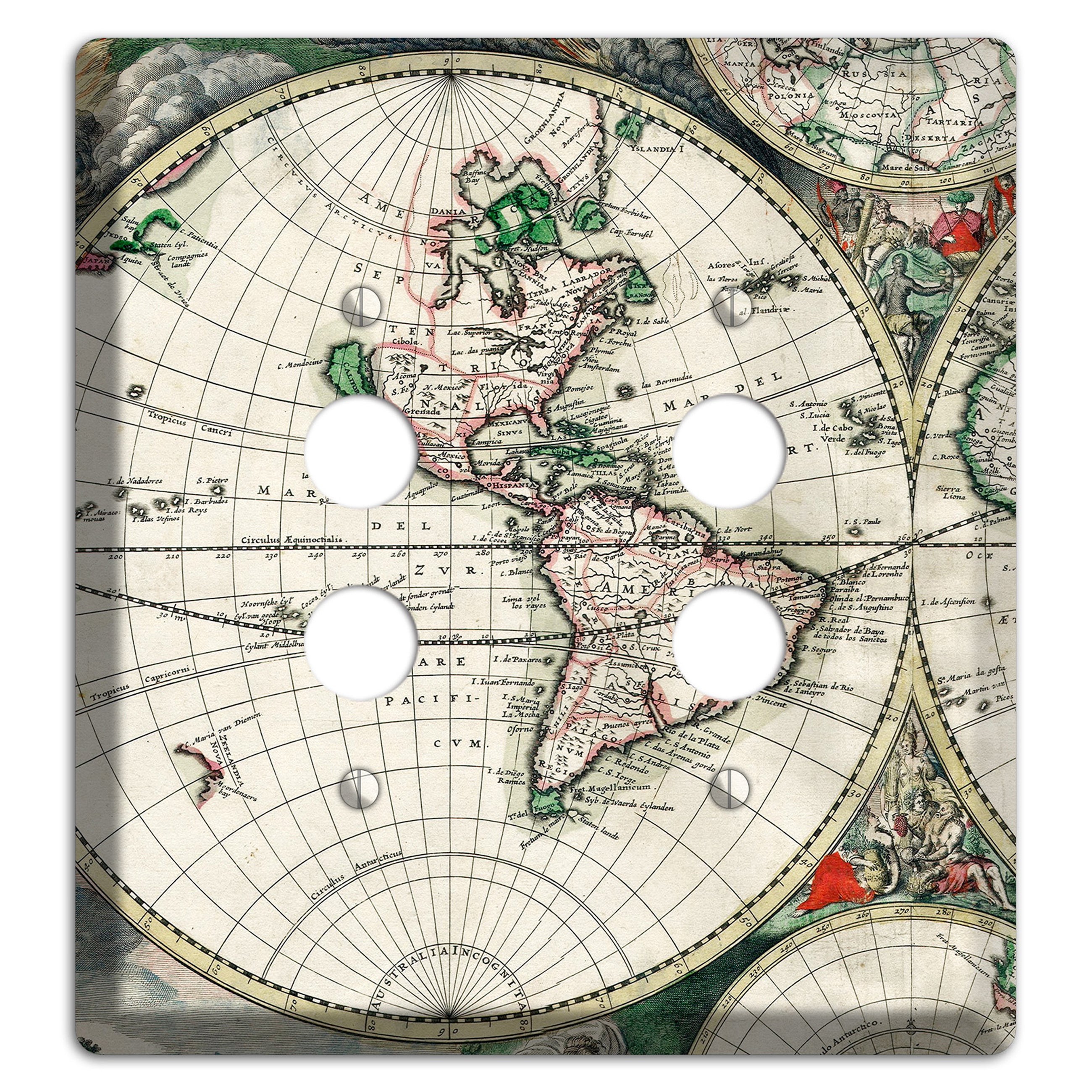 Global Map 2 Pushbutton Wallplate