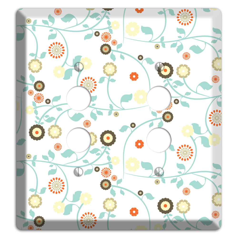 Cute Flowers 2 Pushbutton Wallplate