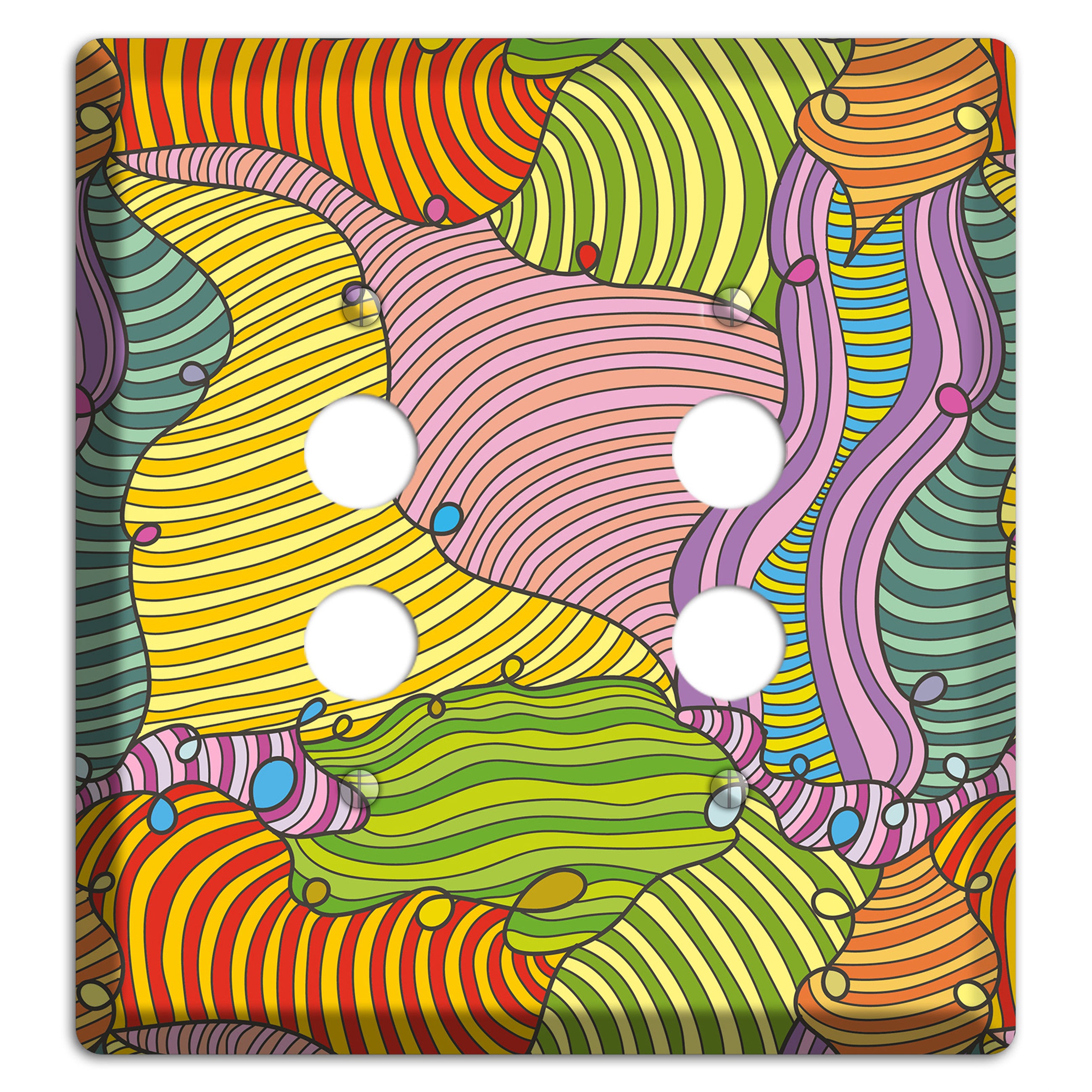 Retro Flourish 5 2 Pushbutton Wallplate