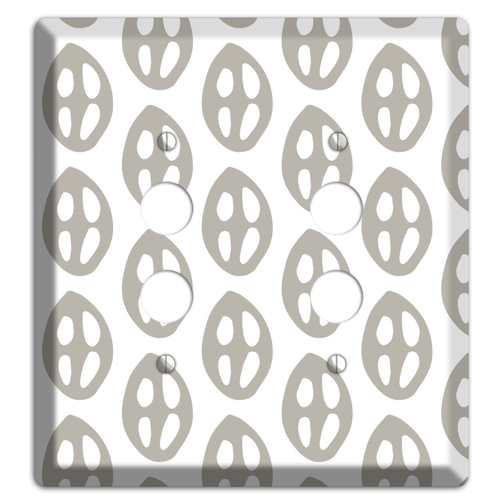 Simple Scandanavian Style BB 2 Pushbutton Wallplate