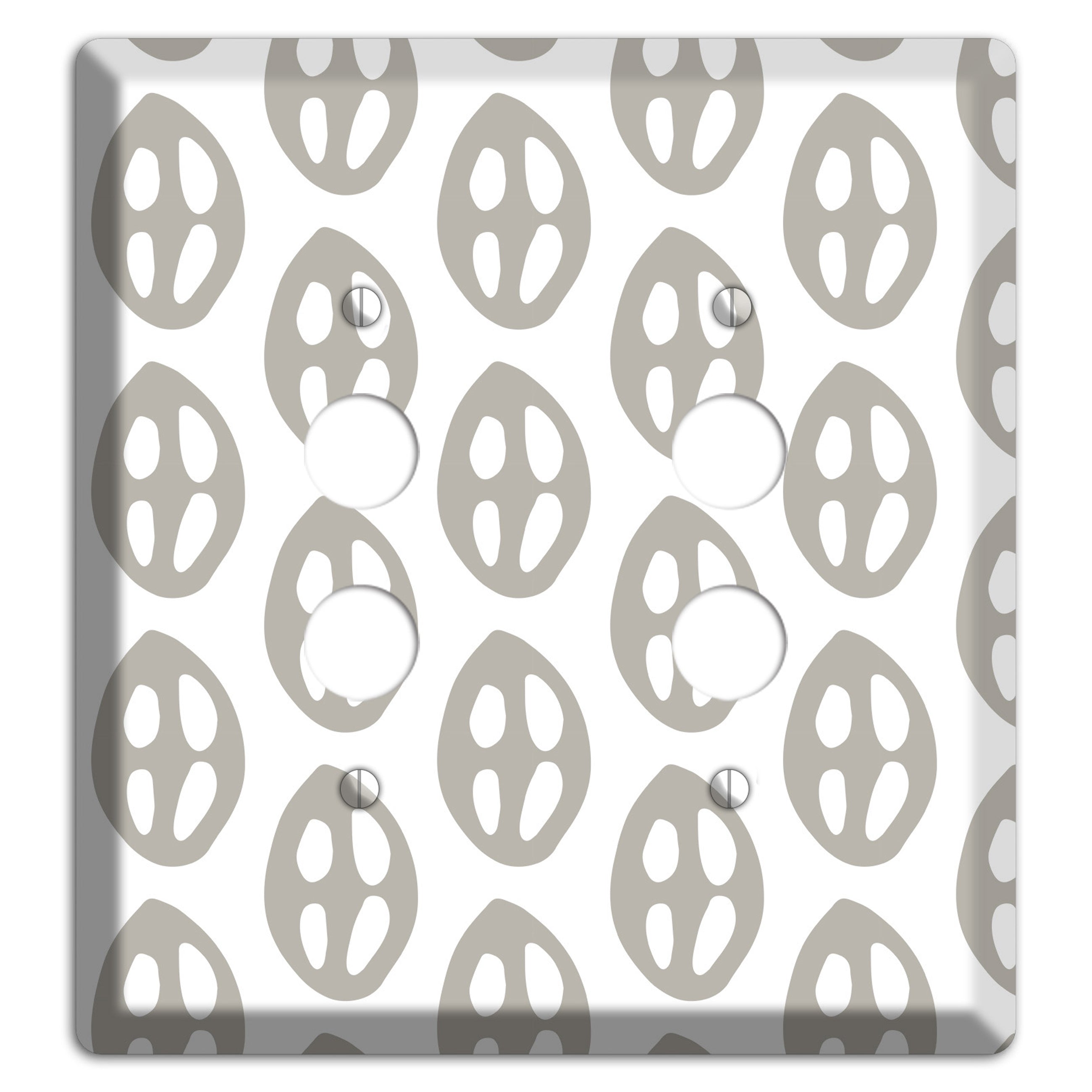 Simple Scandanavian Style BB 2 Pushbutton Wallplate