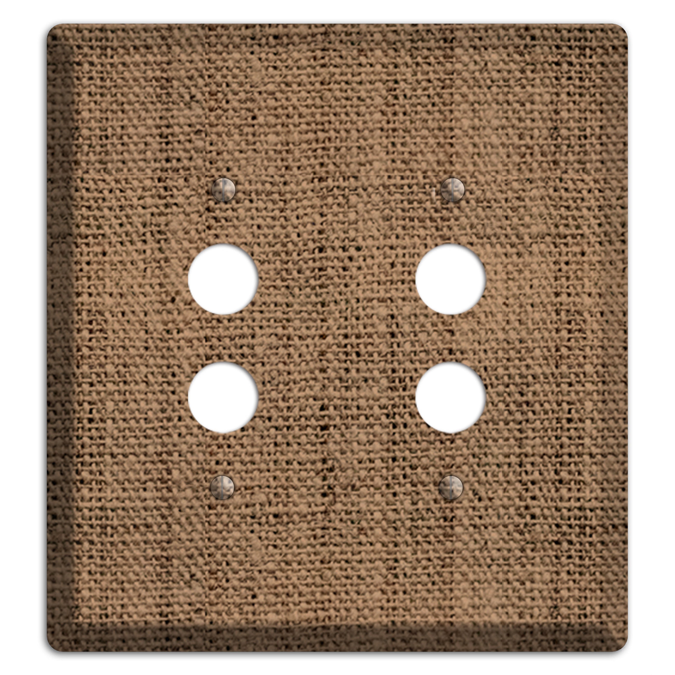 Beaver Burlap 2 Pushbutton Wallplate
