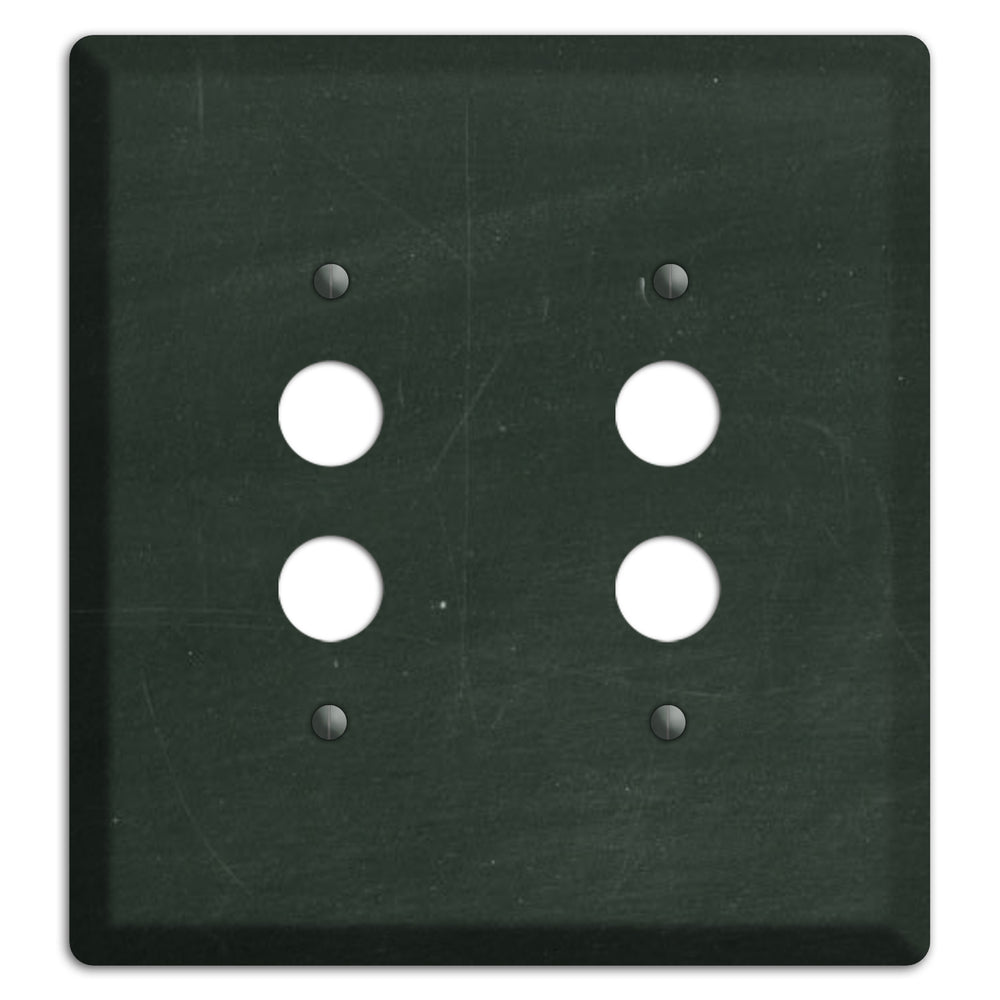 Chalk Black 2 Pushbutton Wallplate