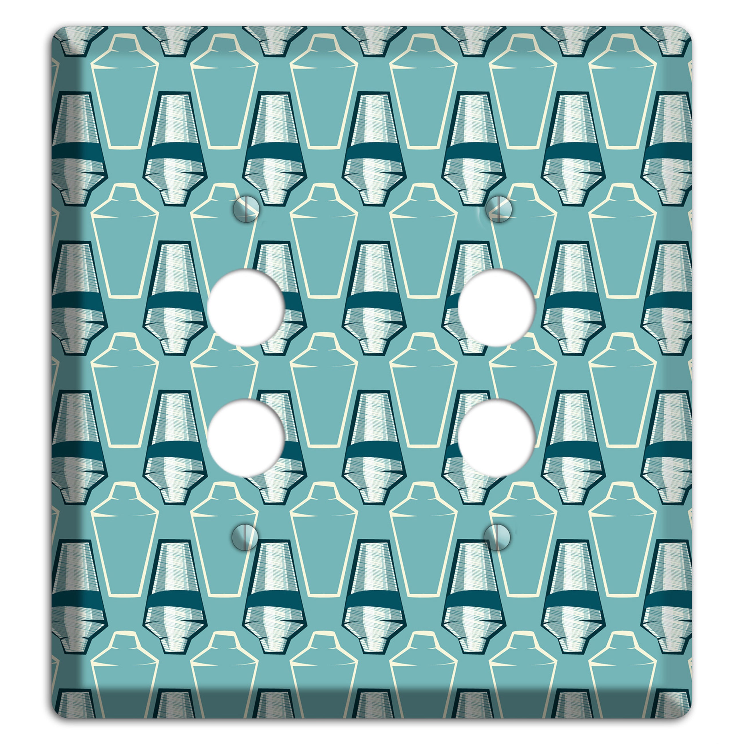 Cocktail Shakers 2 Pushbutton Wallplate