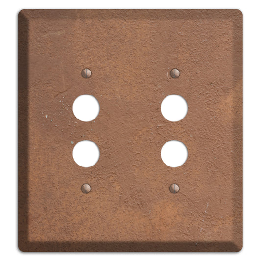 Brown Concrete 2 Pushbutton Wallplate