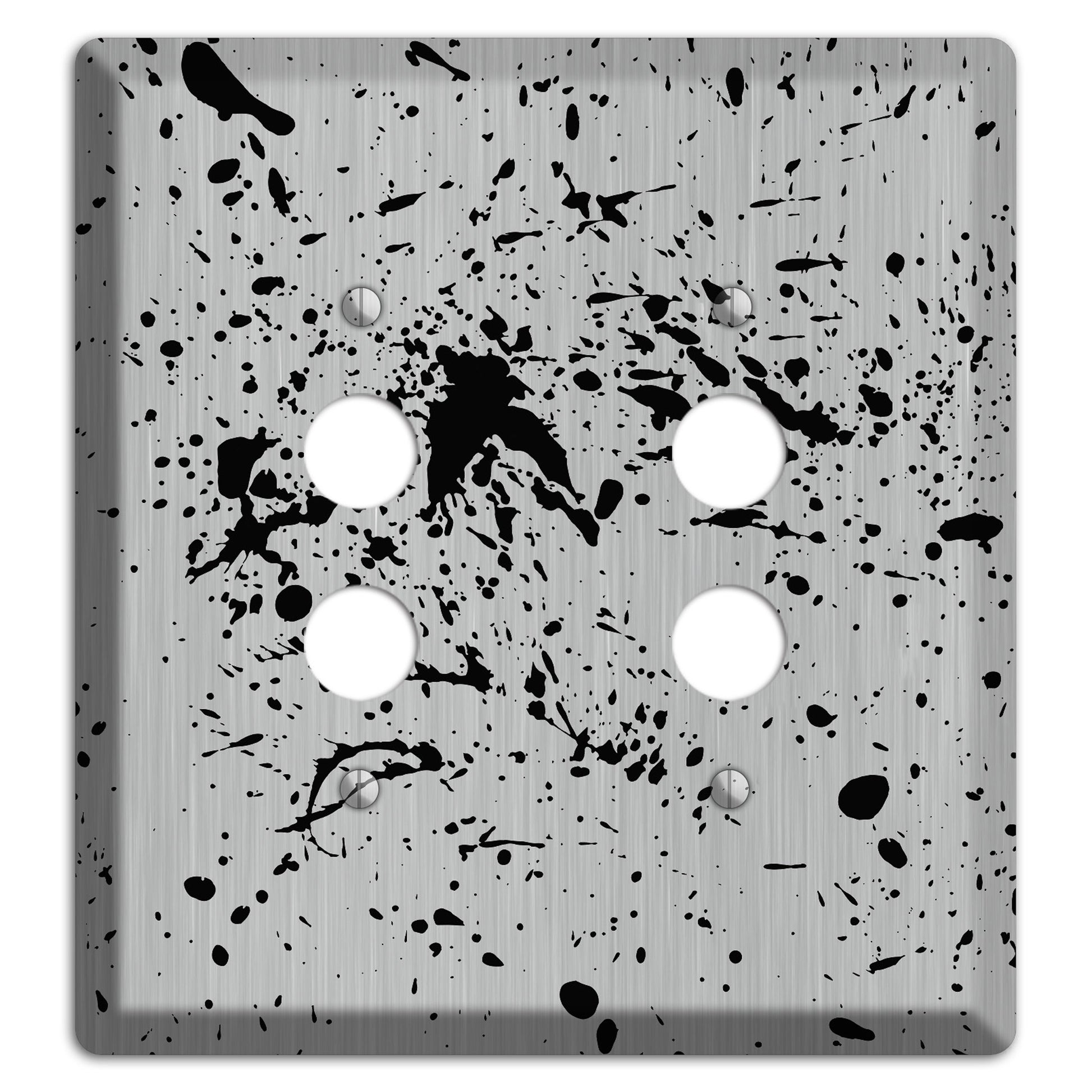 Ink Splash 4 Stainless 2 Pushbutton Wallplate