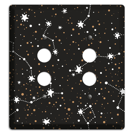Constellations Black 2 Pushbutton Wallplate