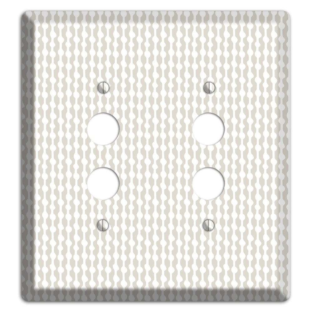 Simple Scandanavian Style C 2 Pushbutton Wallplate