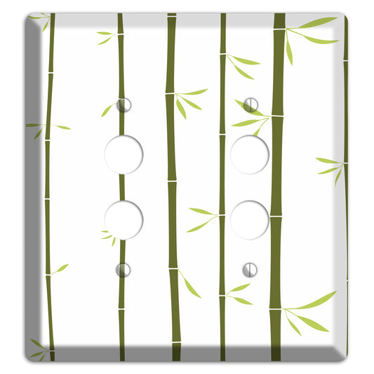 Green Bamboo 2 Pushbutton Wallplate