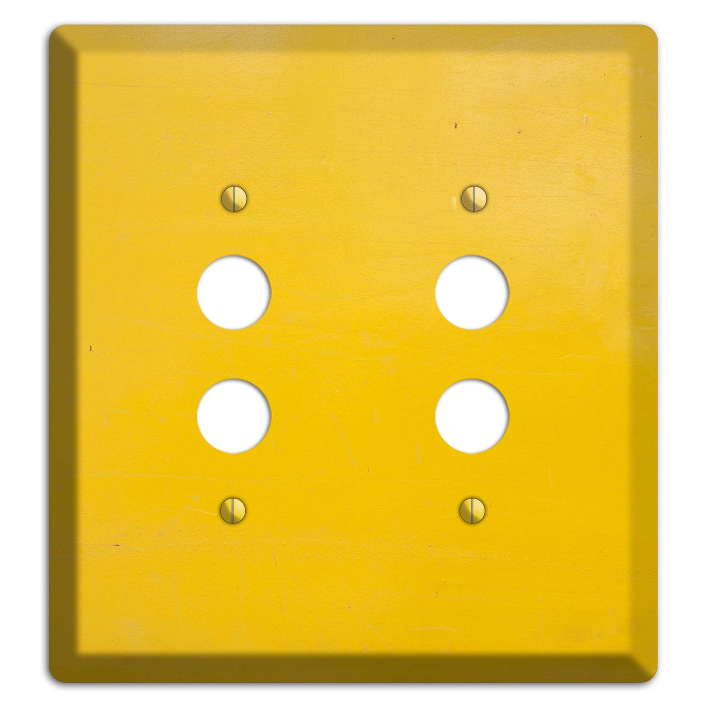 Bright Yellow Concrete 2 Pushbutton Wallplate