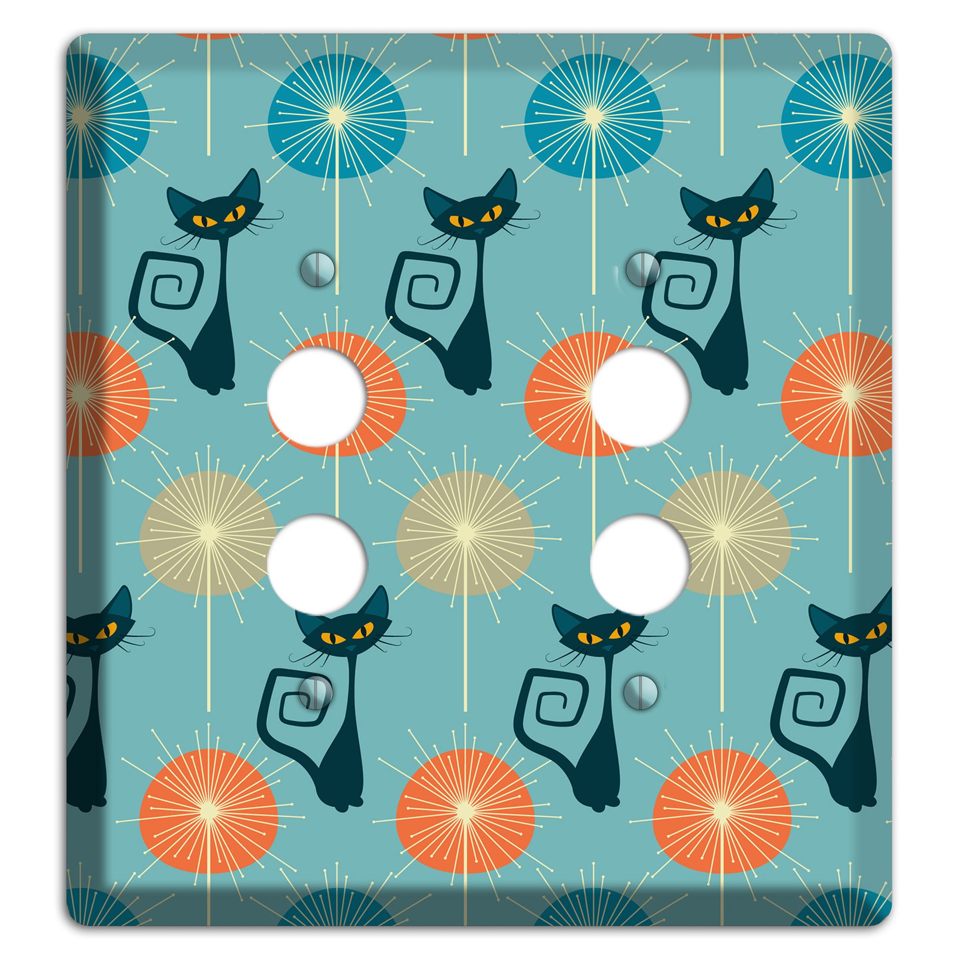 Atomic Burst Kitties 2 Pushbutton Wallplate