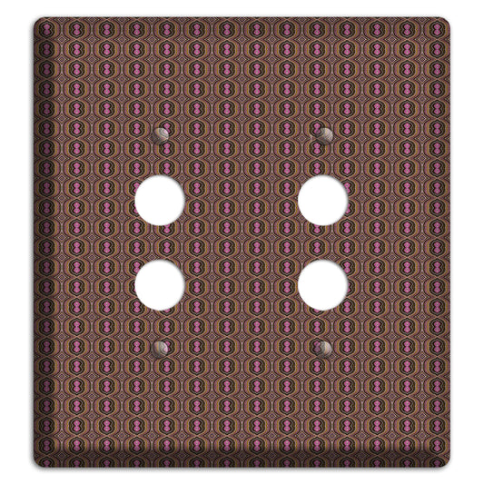 Brown Tapestry 2 Pushbutton Wallplate