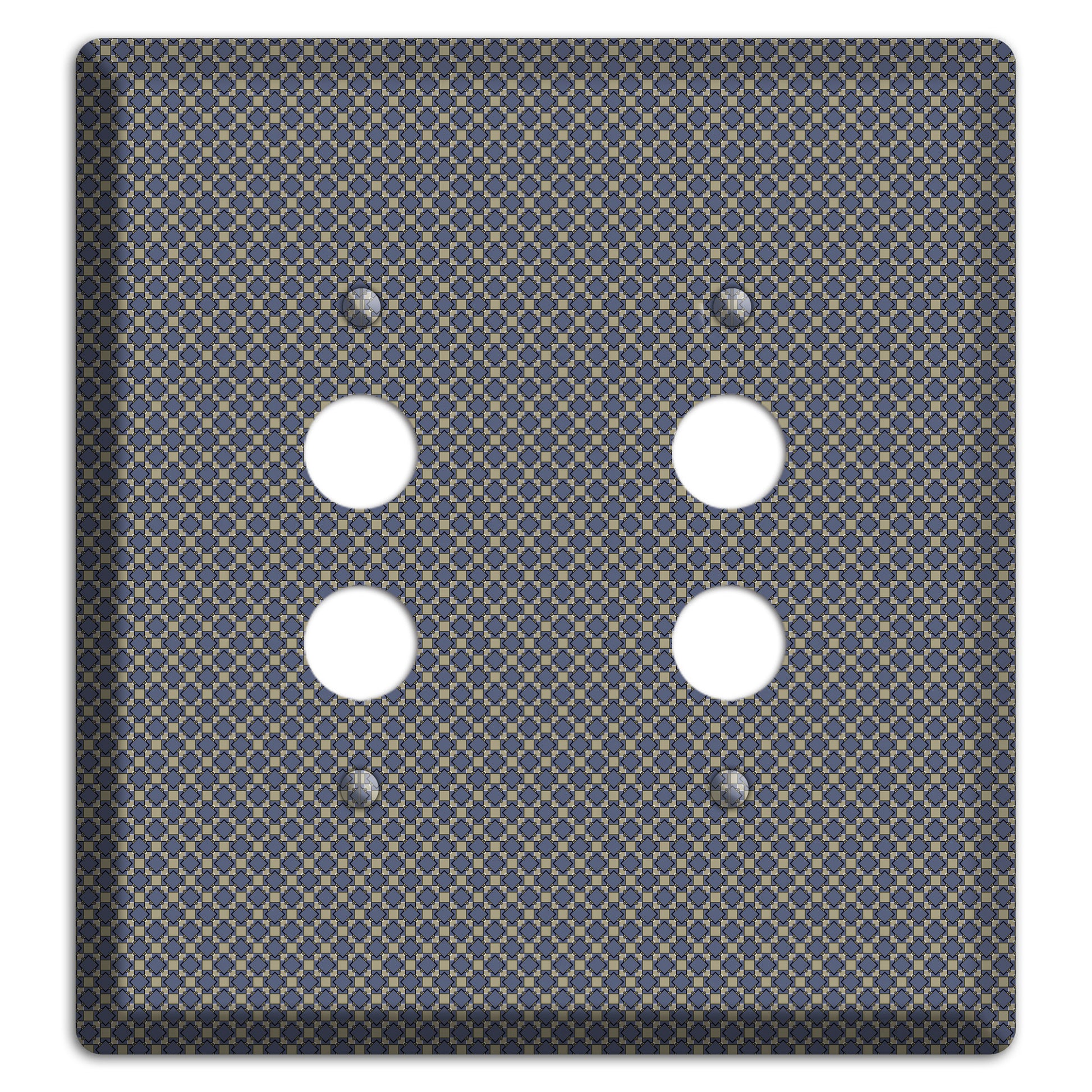 Blue-grey Arabesque 2 Pushbutton Wallplate