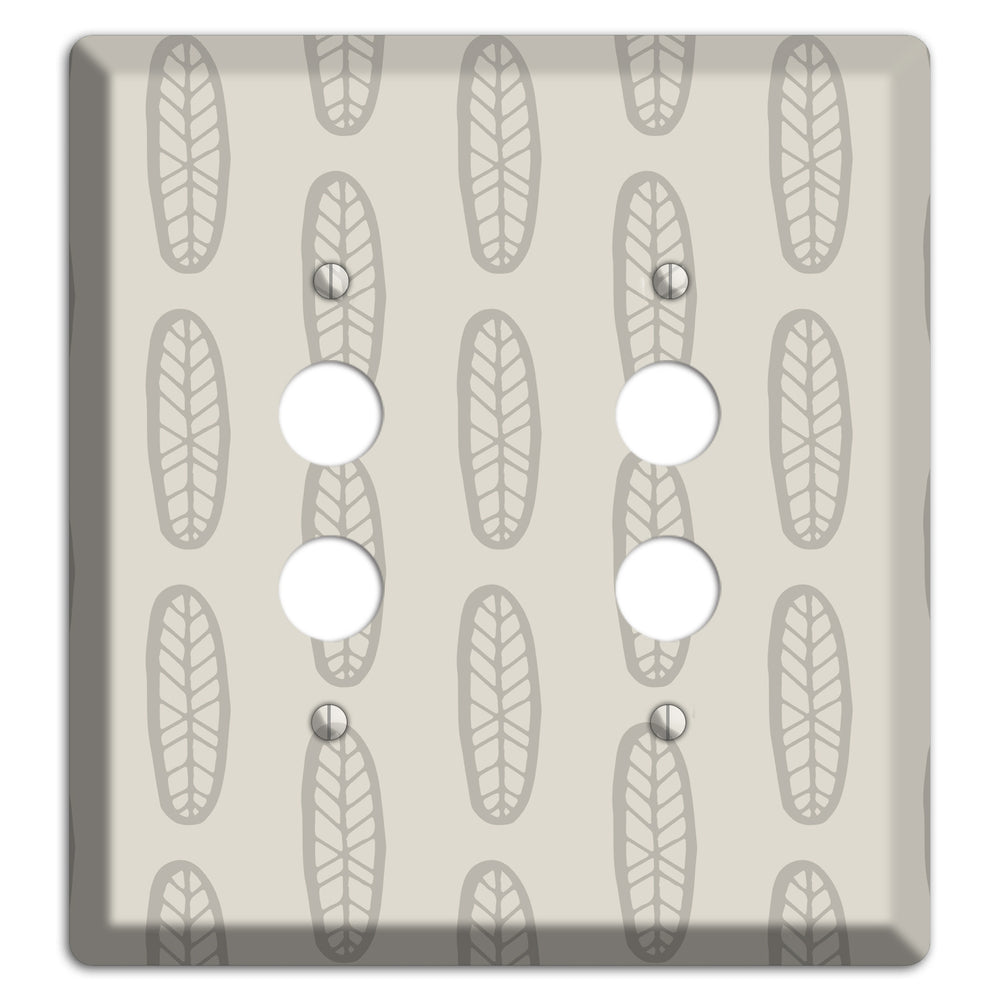 Simple Scandanavian Style K 2 Pushbutton Wallplate