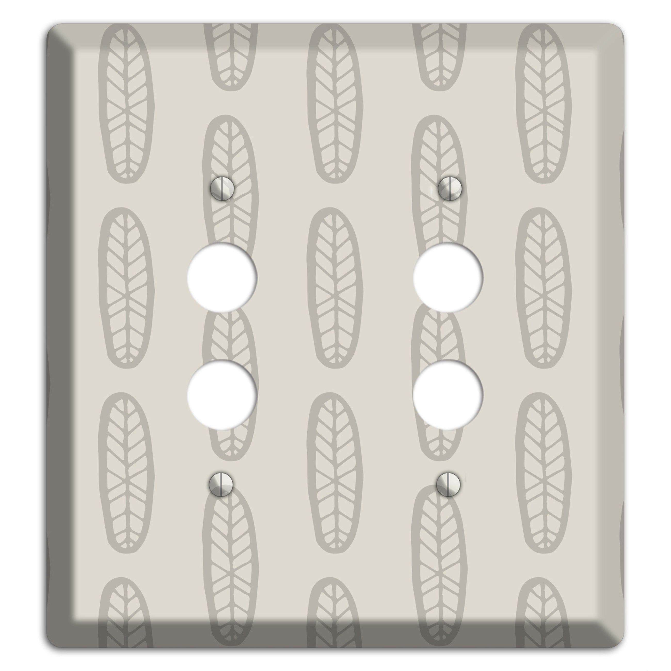 Simple Scandanavian Style K 2 Pushbutton Wallplate