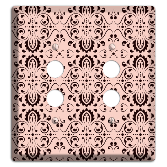 Coral Tapestry Cartouche 2 Pushbutton Wallplate