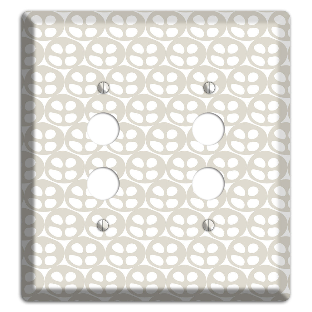 Simple Scandanavian Style AA 2 Pushbutton Wallplate