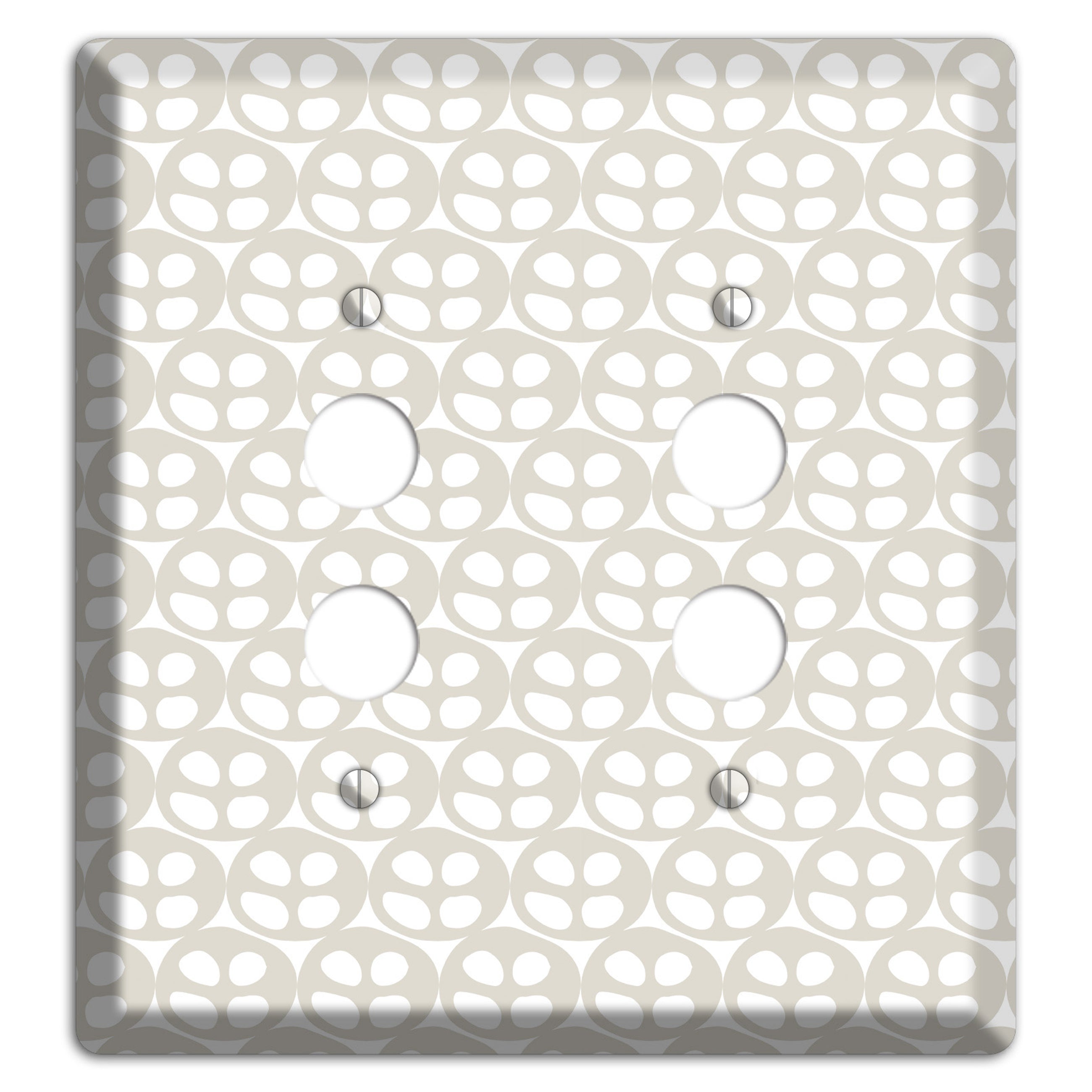 Simple Scandanavian Style AA 2 Pushbutton Wallplate
