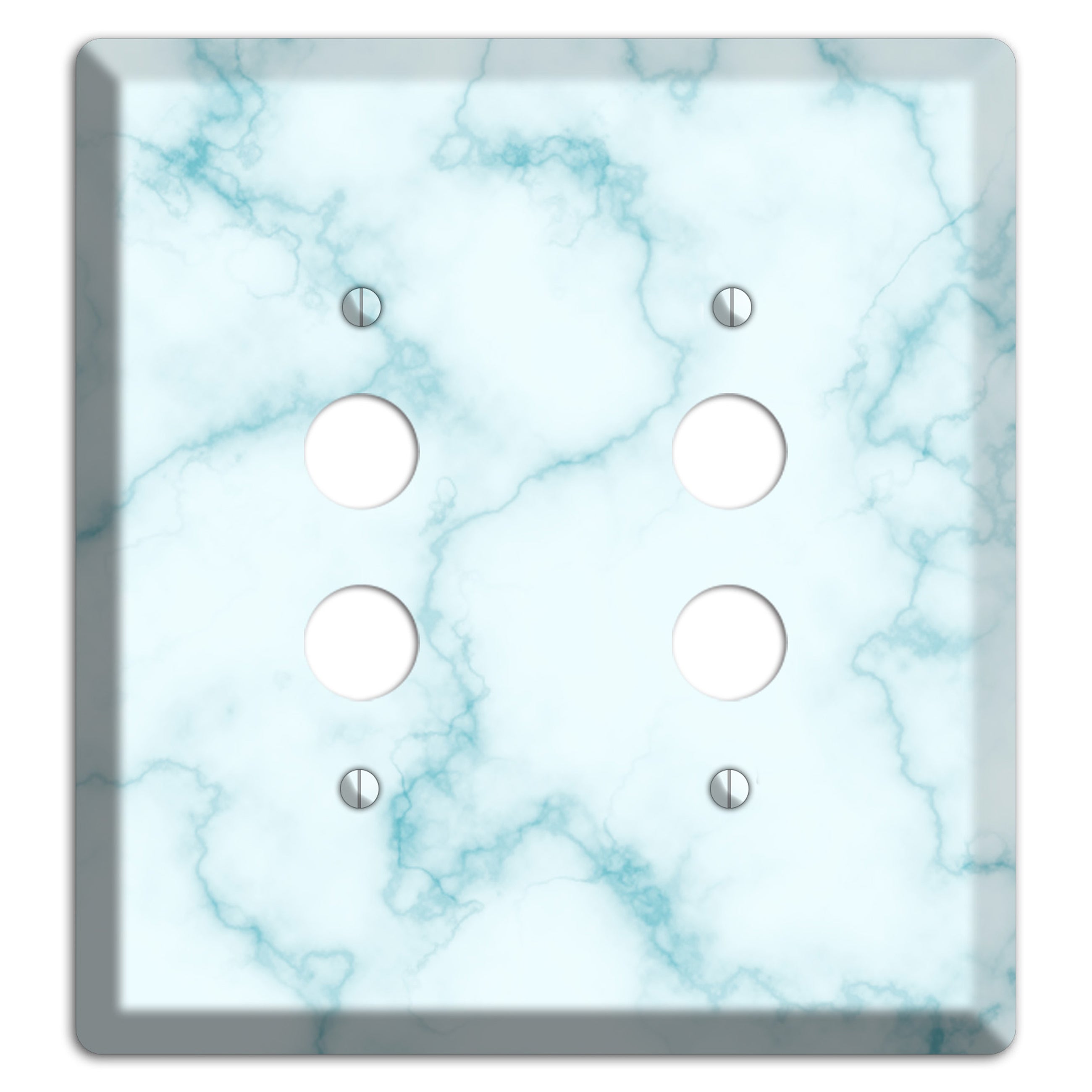 Blue Stained Marble 2 Pushbutton Wallplate