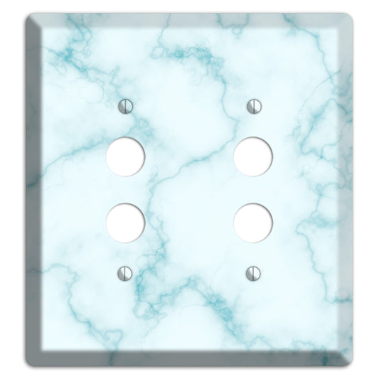 Blue Stained Marble 2 Pushbutton Wallplate