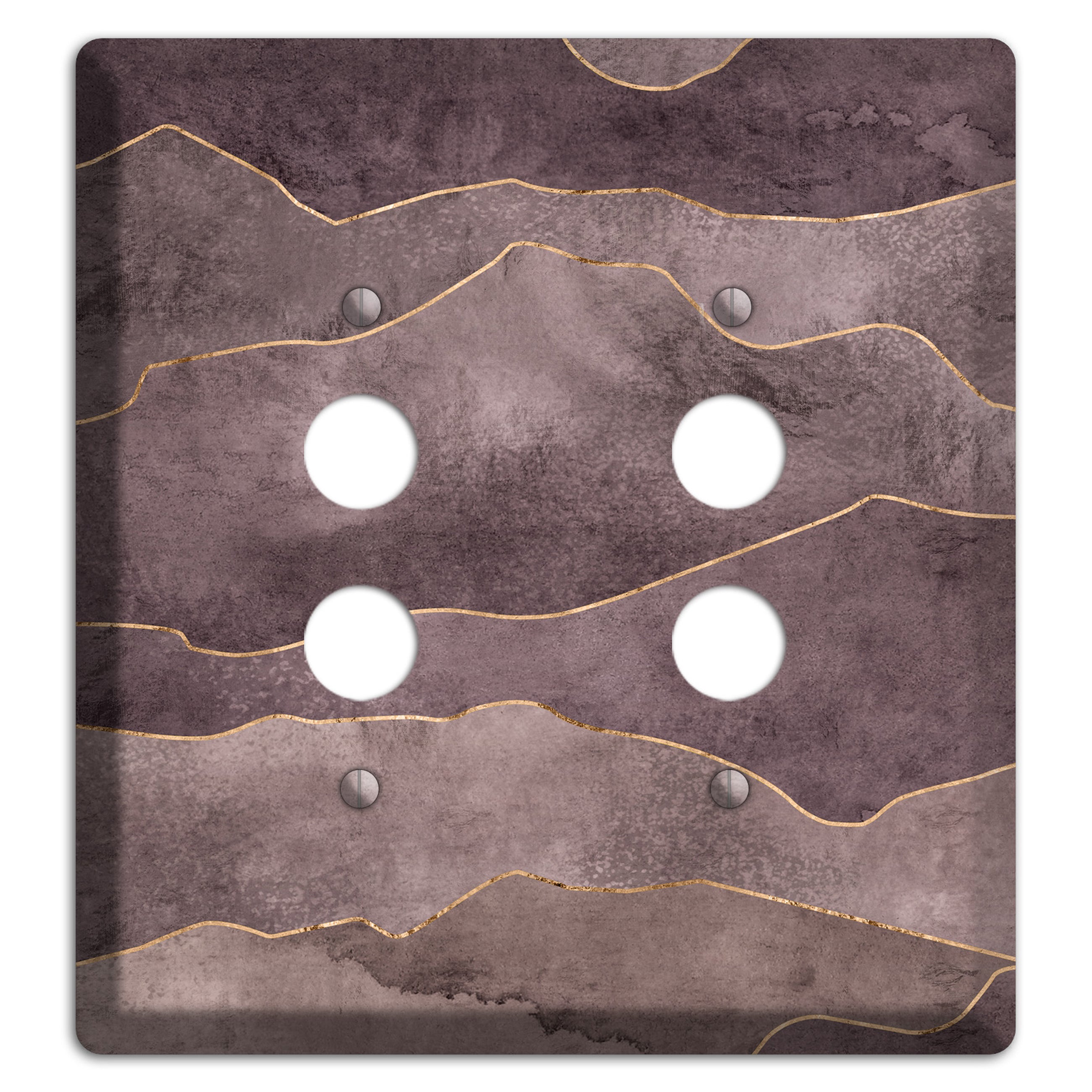 Plum Mountain Range 2 Pushbutton Wallplate