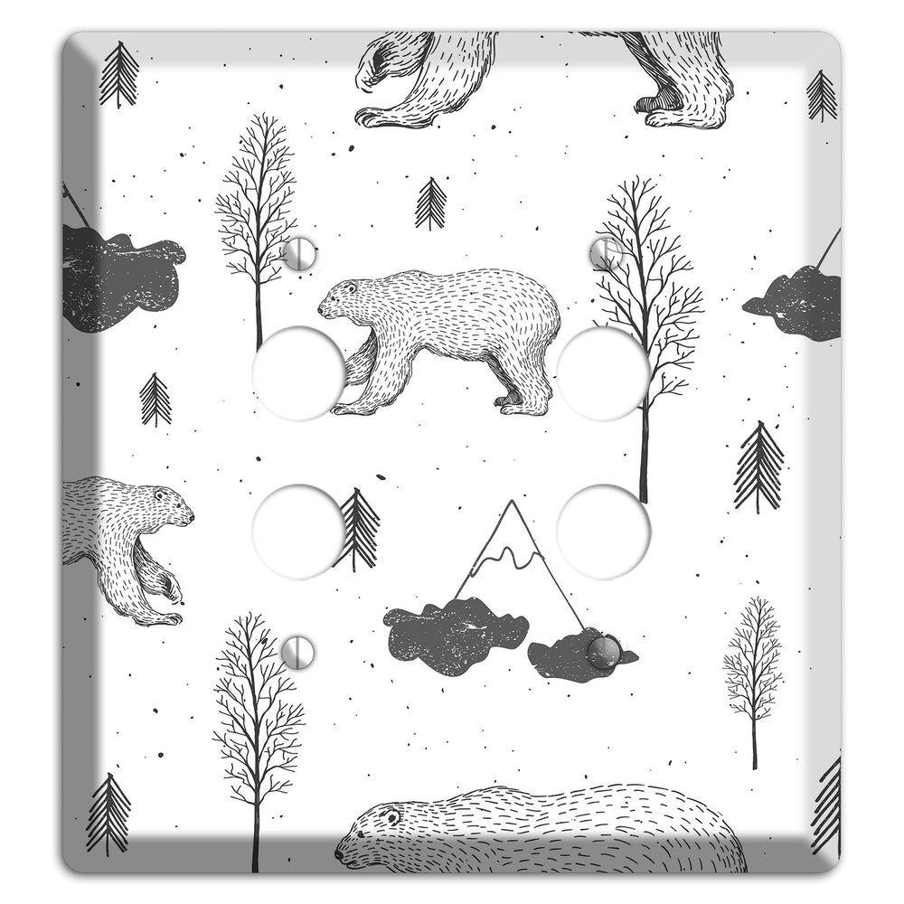 Wildlife Bear 2 Pushbutton Wallplate
