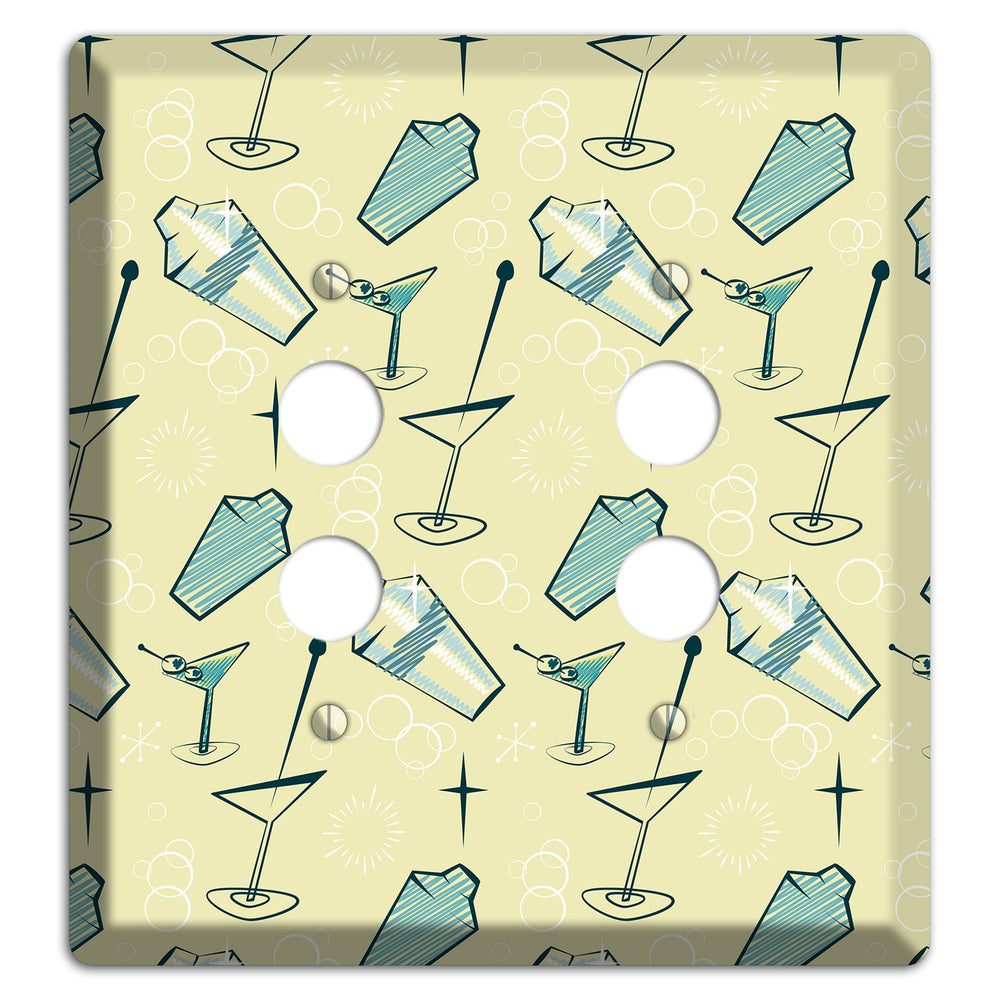 Retro Cocktails Lime 2 Pushbutton Wallplate