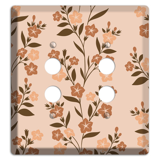 Spring Floral 2 2 Pushbutton Wallplate