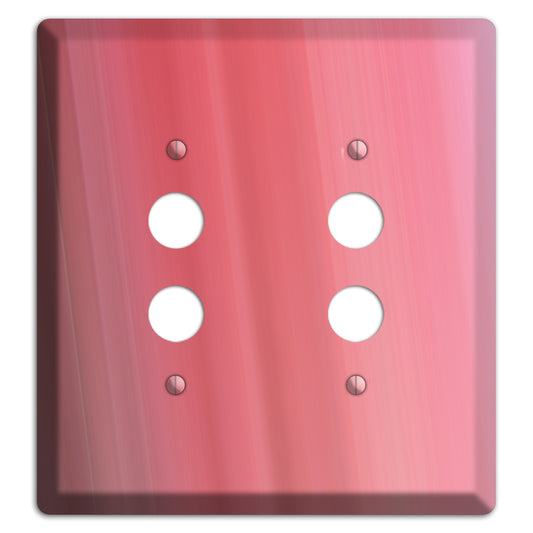 Coral Pink Ray of Light 2 Pushbutton Wallplate