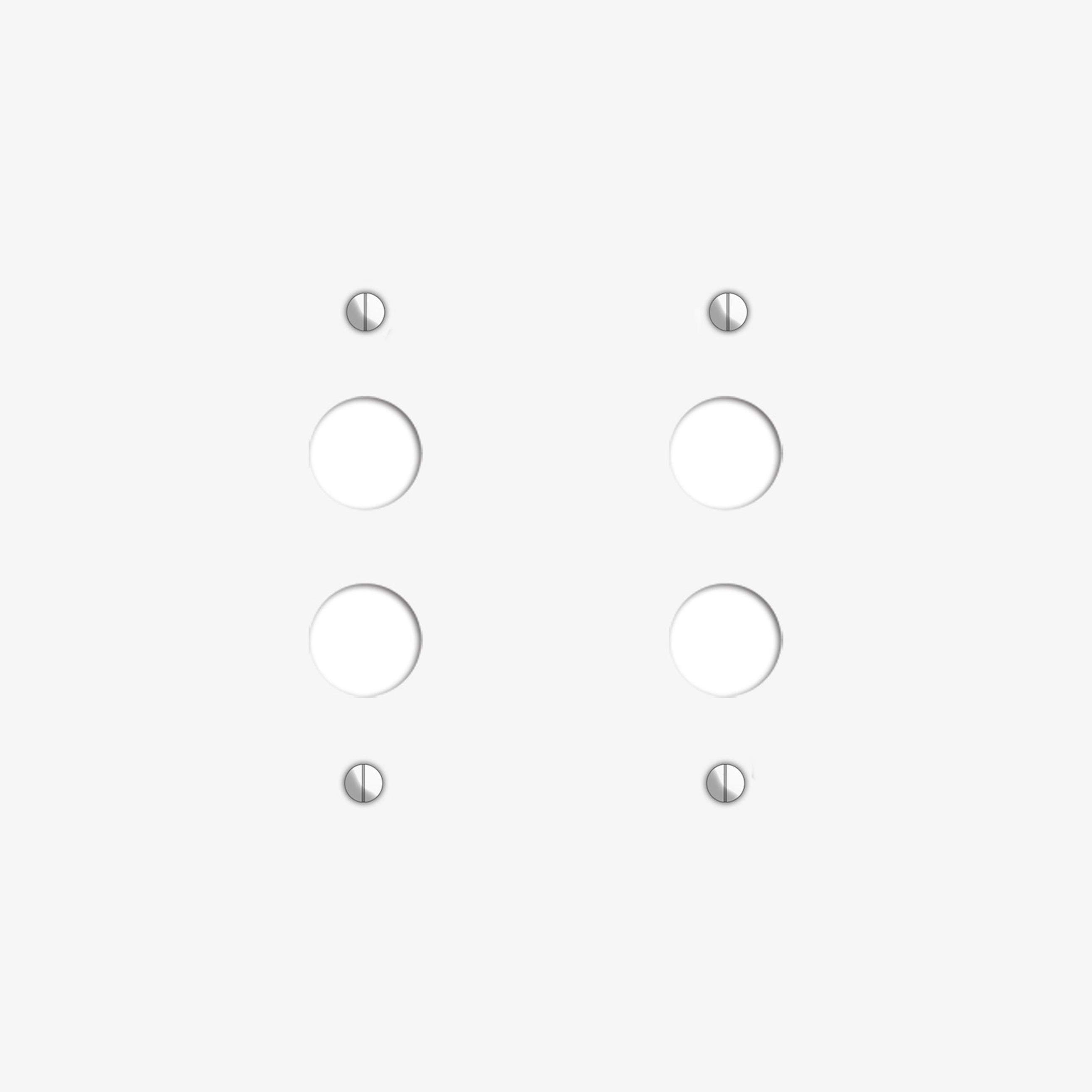 Oversized Discontinued White Metal 2 Pushbutton Wallplate
