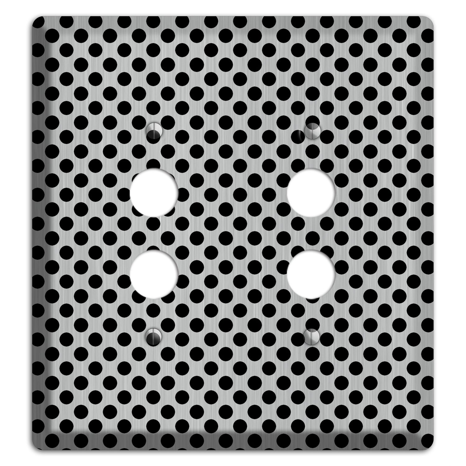 Packed Small Polka Dots Stainless 2 Pushbutton Wallplate