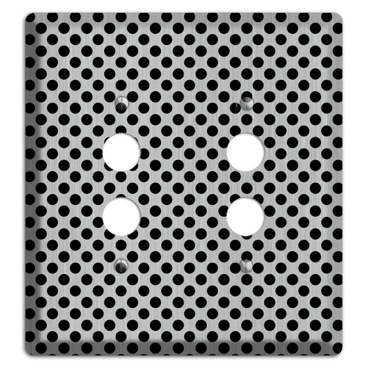 Packed Small Polka Dots Stainless 2 Pushbutton Wallplate