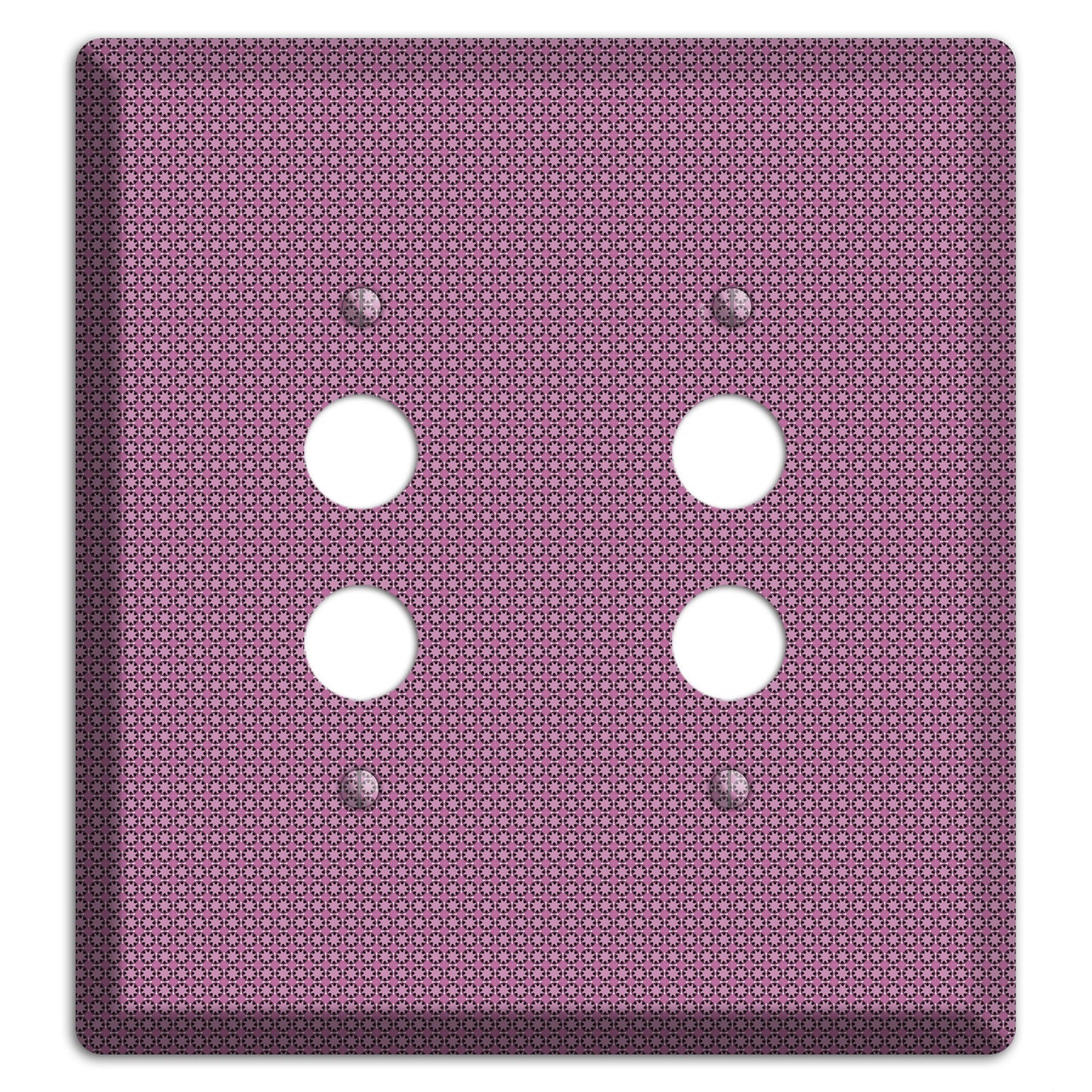 Multi Plum Tiled Tiny Foulard 2 Pushbutton Wallplate