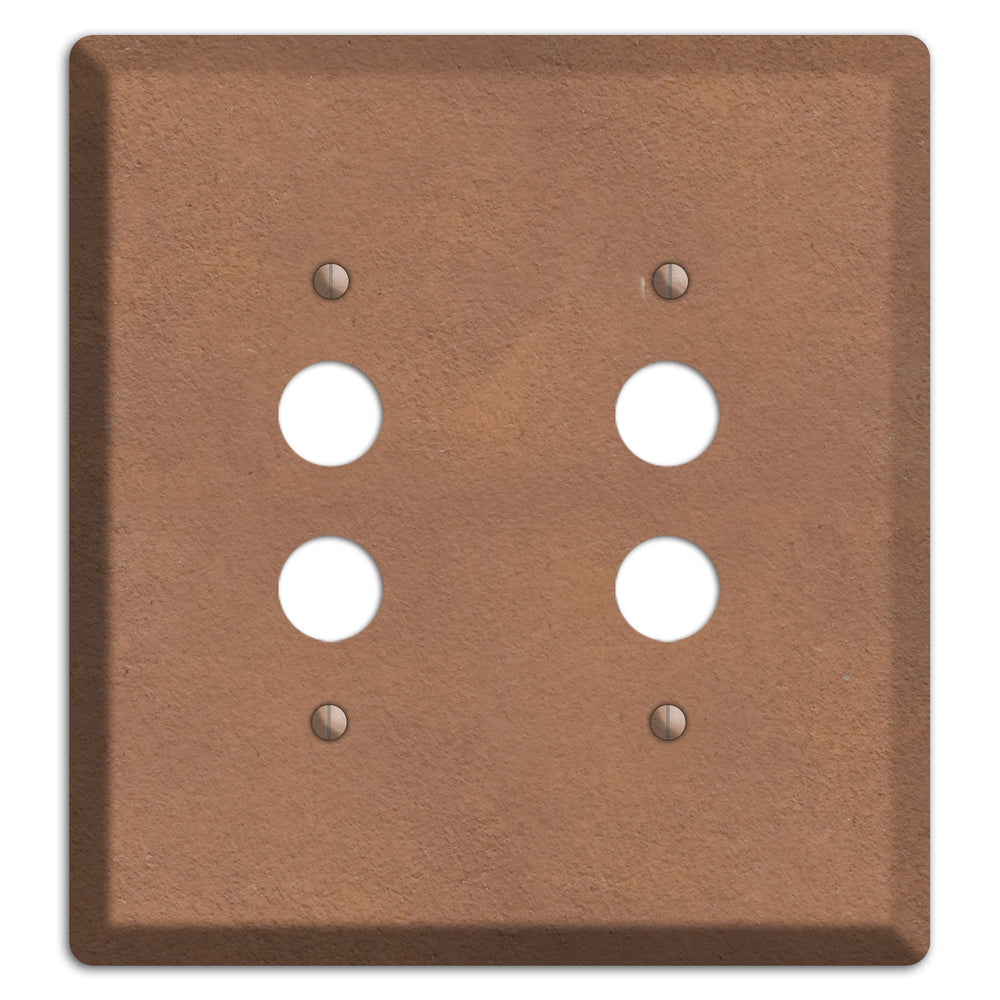 Stucoo Brown 2 Pushbutton Wallplate