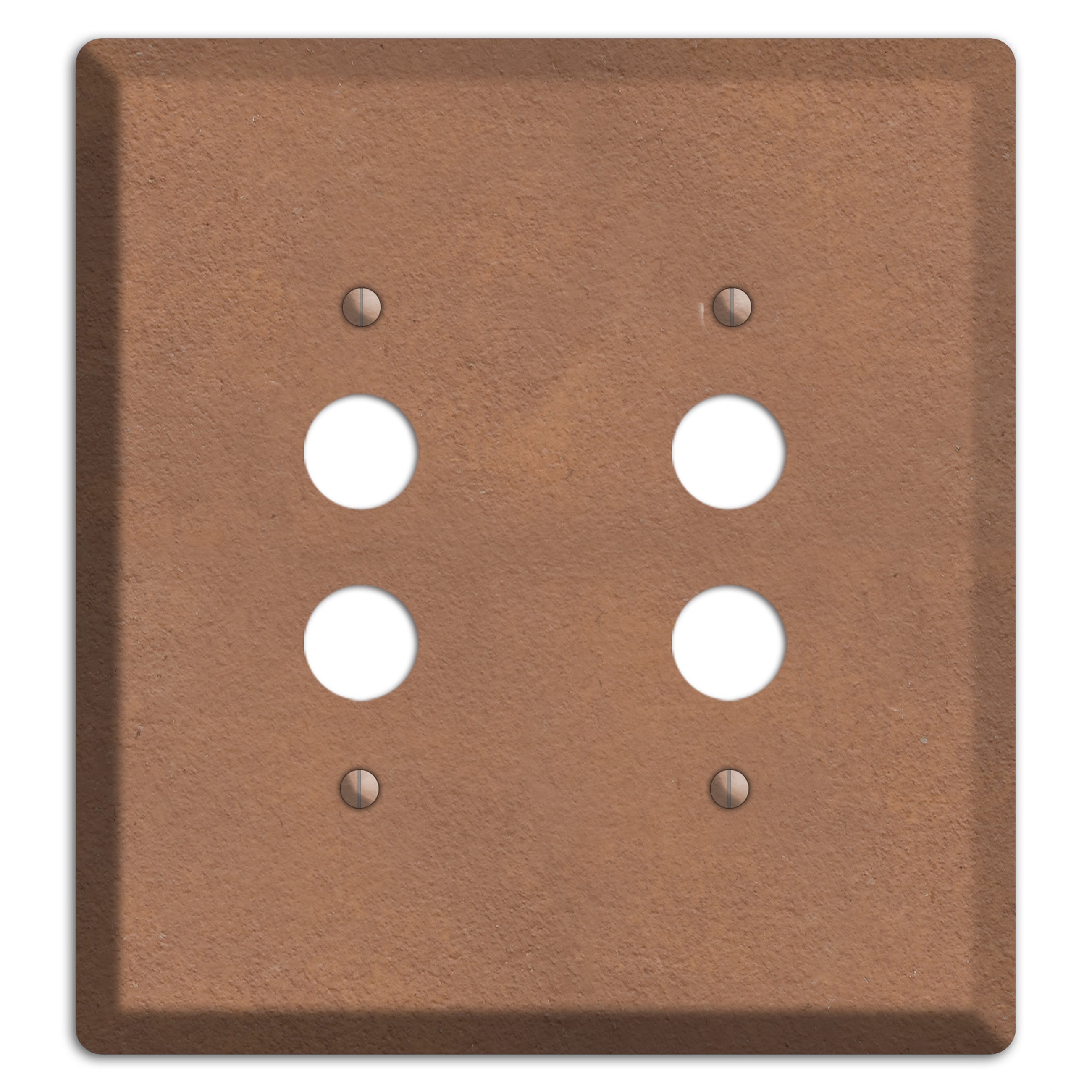 Stucoo Brown 2 Pushbutton Wallplate