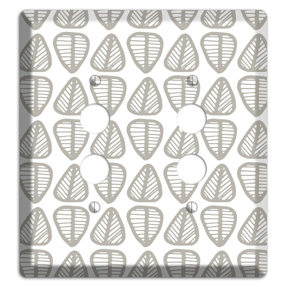 Simple Scandanavian Style B 2 Pushbutton Wallplate
