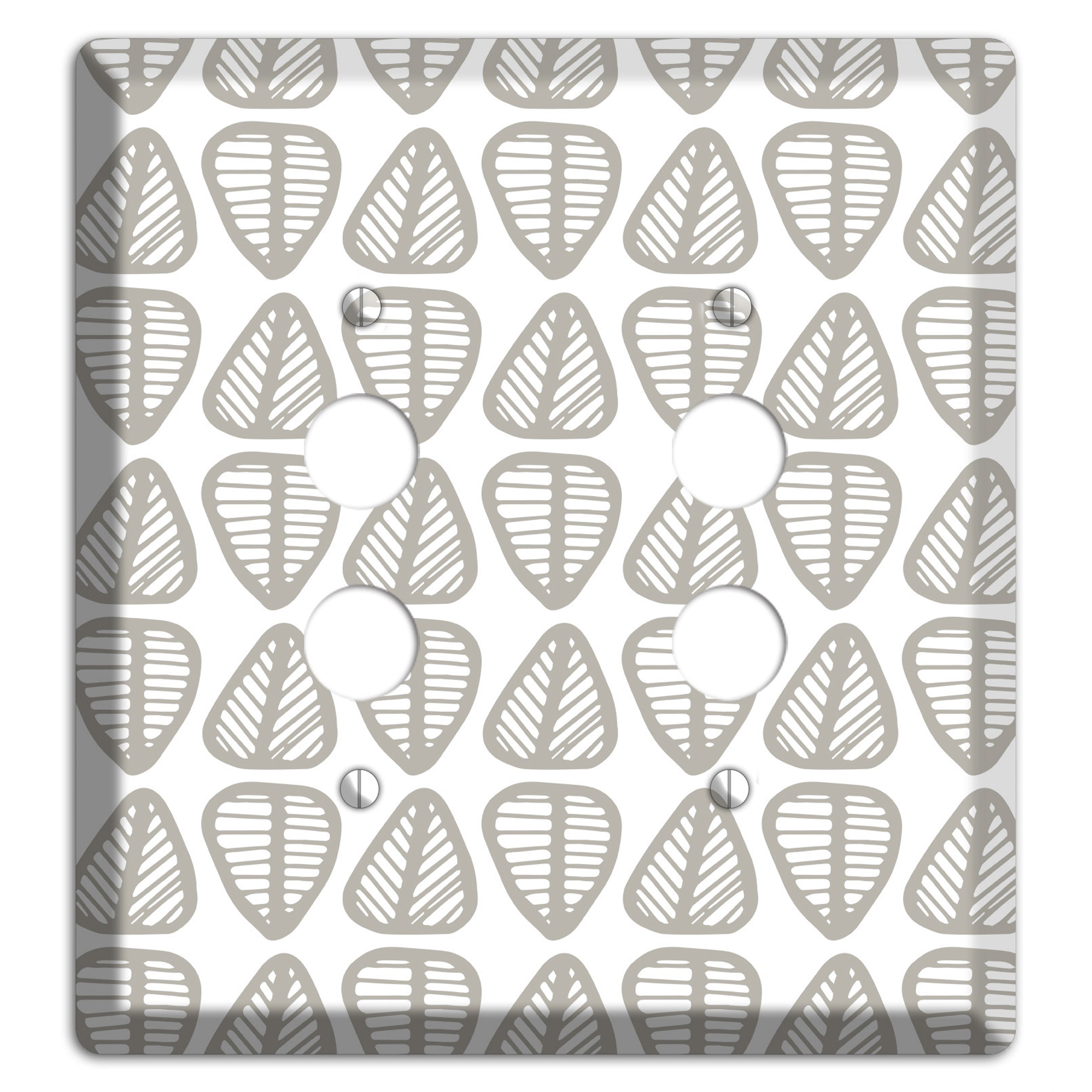 Simple Scandanavian Style B 2 Pushbutton Wallplate