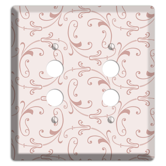 Dusty Rose Victorian Sprig 2 Pushbutton Wallplate