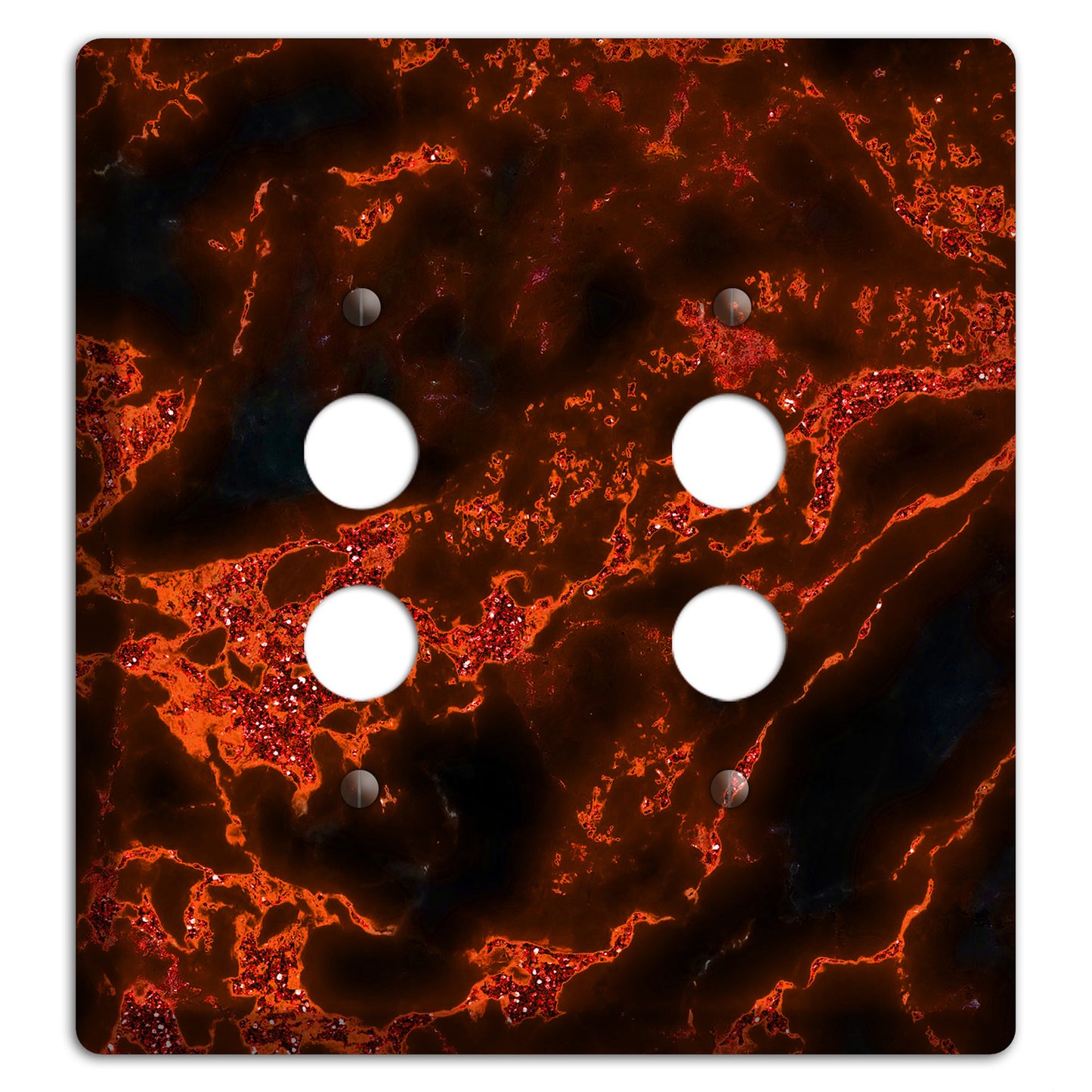 Black and Red Marble 2 Pushbutton Wallplate