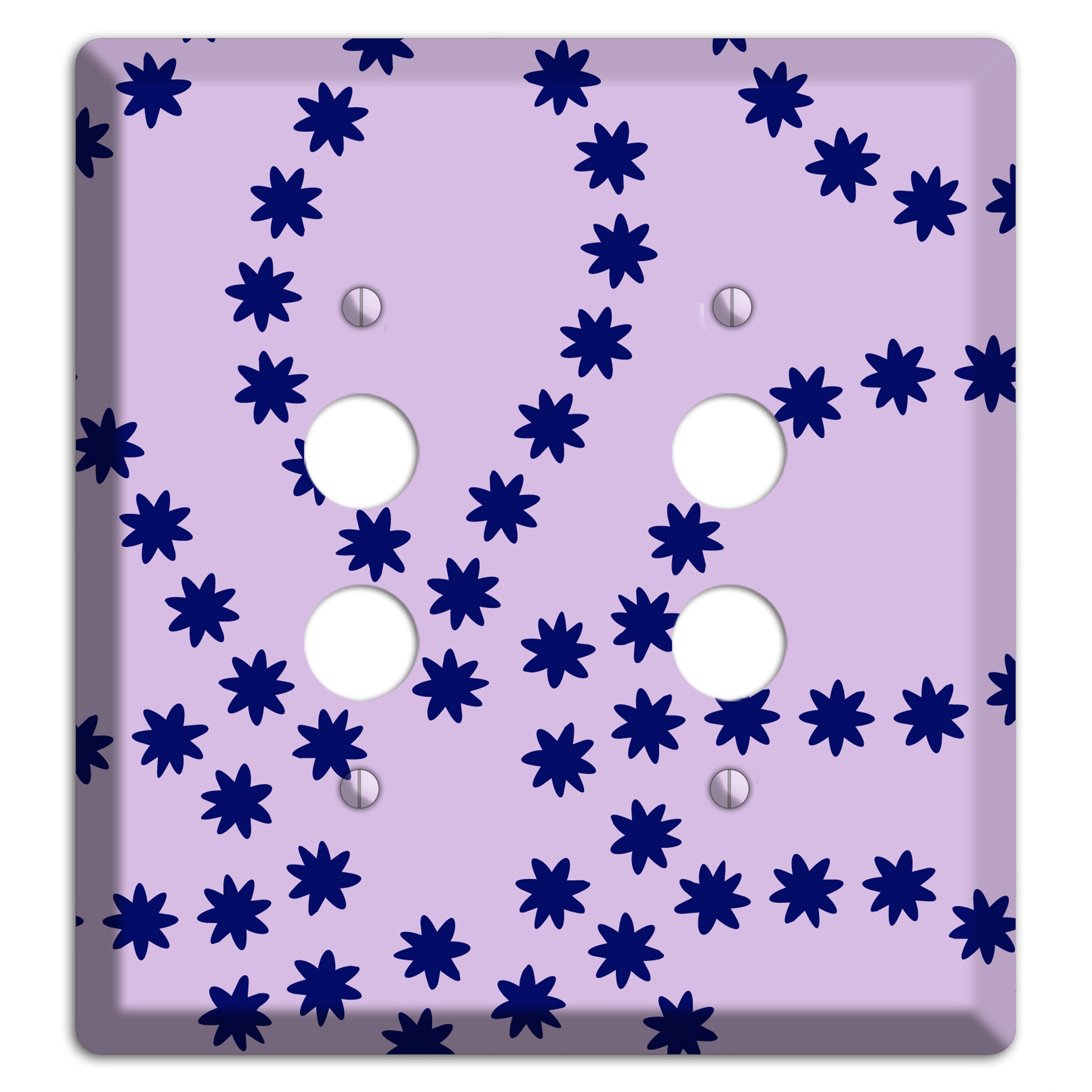 Lavender with Purple Constellation 2 Pushbutton Wallplate